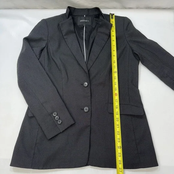 Lafayette 148 Womens Blazer Jacket Size 10 Virgin Wool Blend Micro Polka Dots - Picture 12 of 14